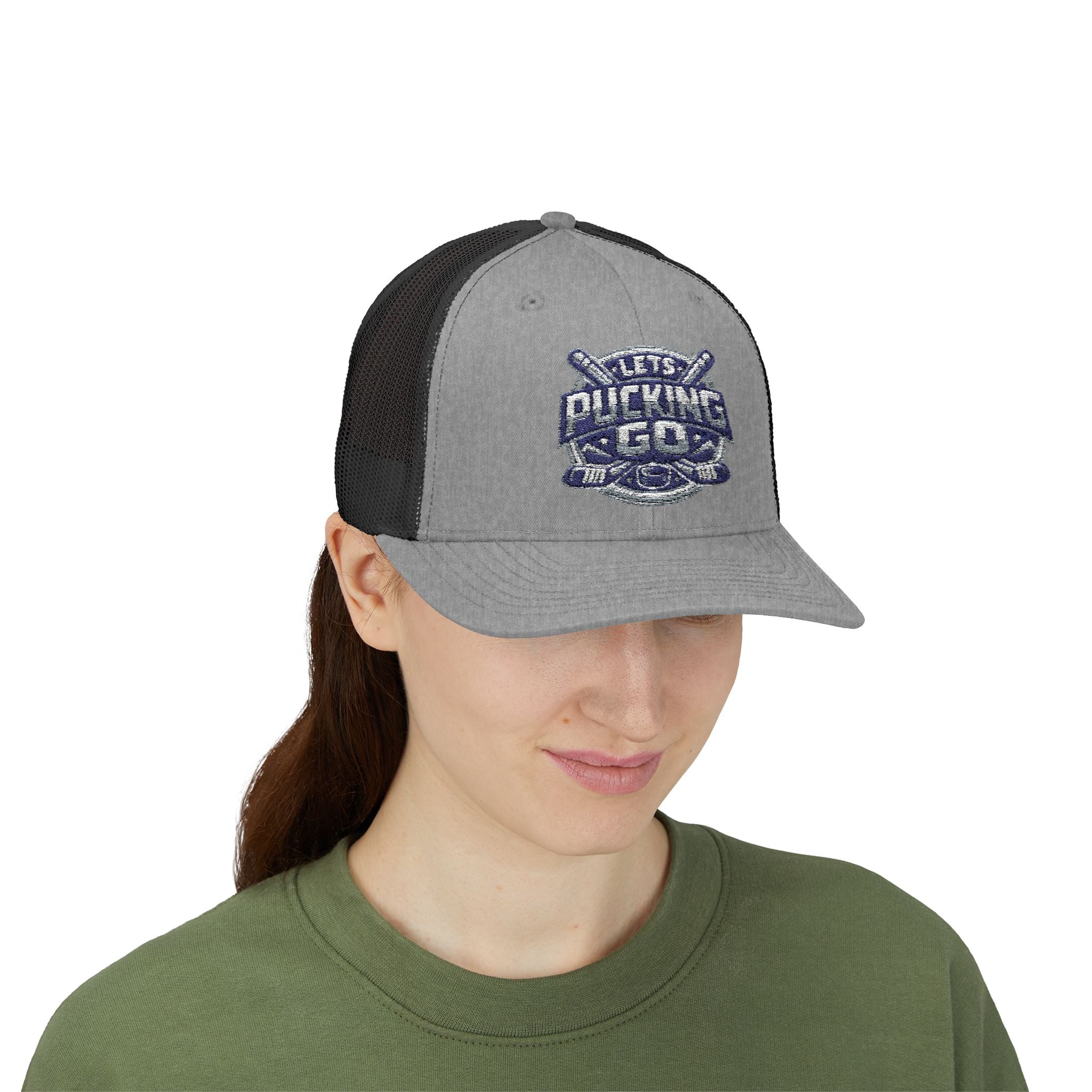 Utah Mammoth Hockey Trucker Hat, Funny Hockey Snapback Cap, NHL Fan Hat, Hockey Gift for Men, LPG Hockey Apparel