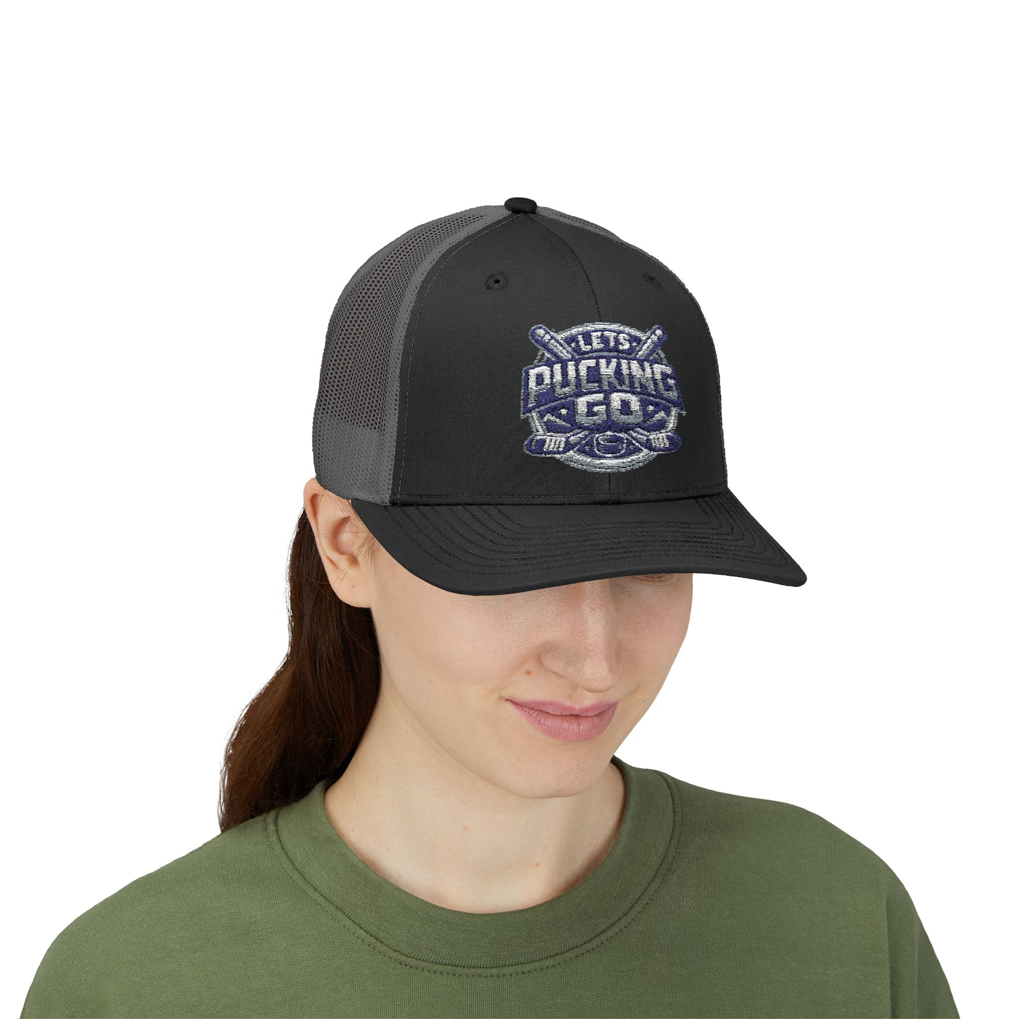 Utah Mammoth Hockey Trucker Hat, Funny Hockey Snapback Cap, NHL Fan Hat, Hockey Gift for Men, LPG Hockey Apparel