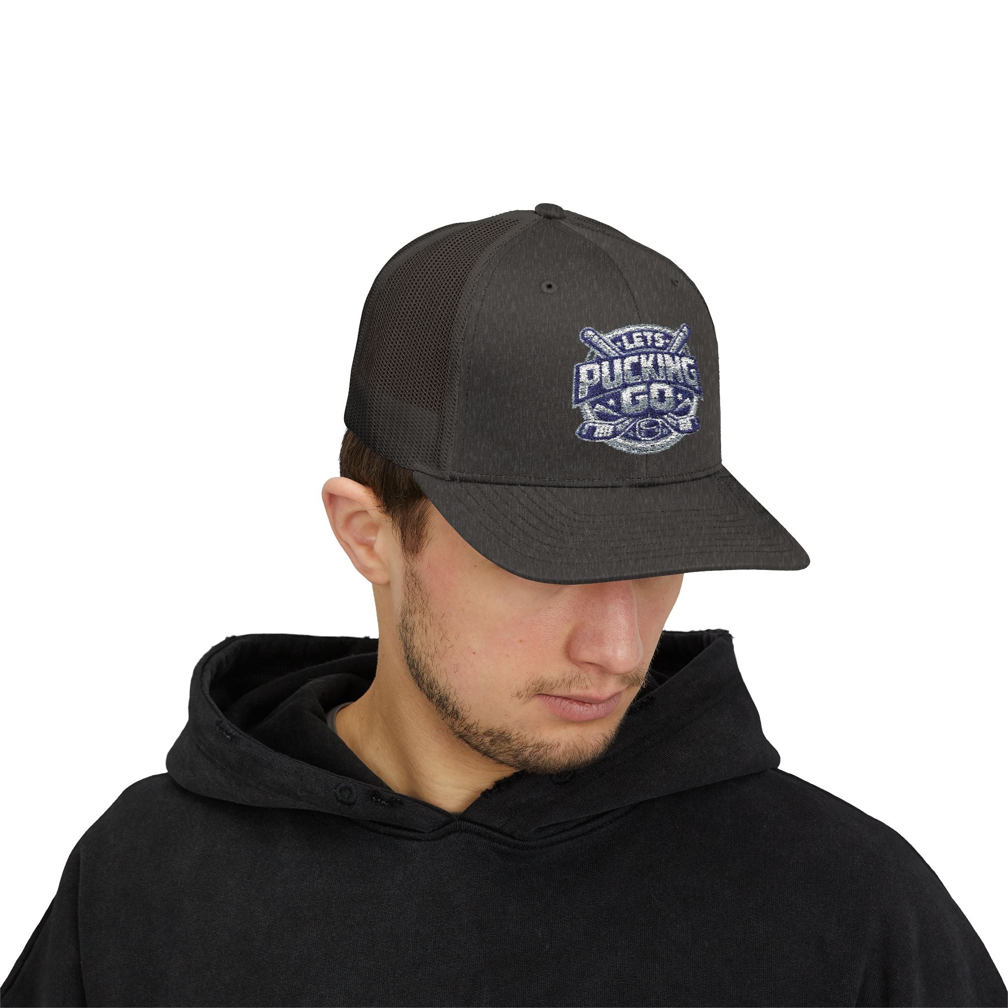 Utah Mammoth Hockey Trucker Hat, Funny Hockey Snapback Cap, NHL Fan Hat, Hockey Gift for Men, LPG Hockey Apparel