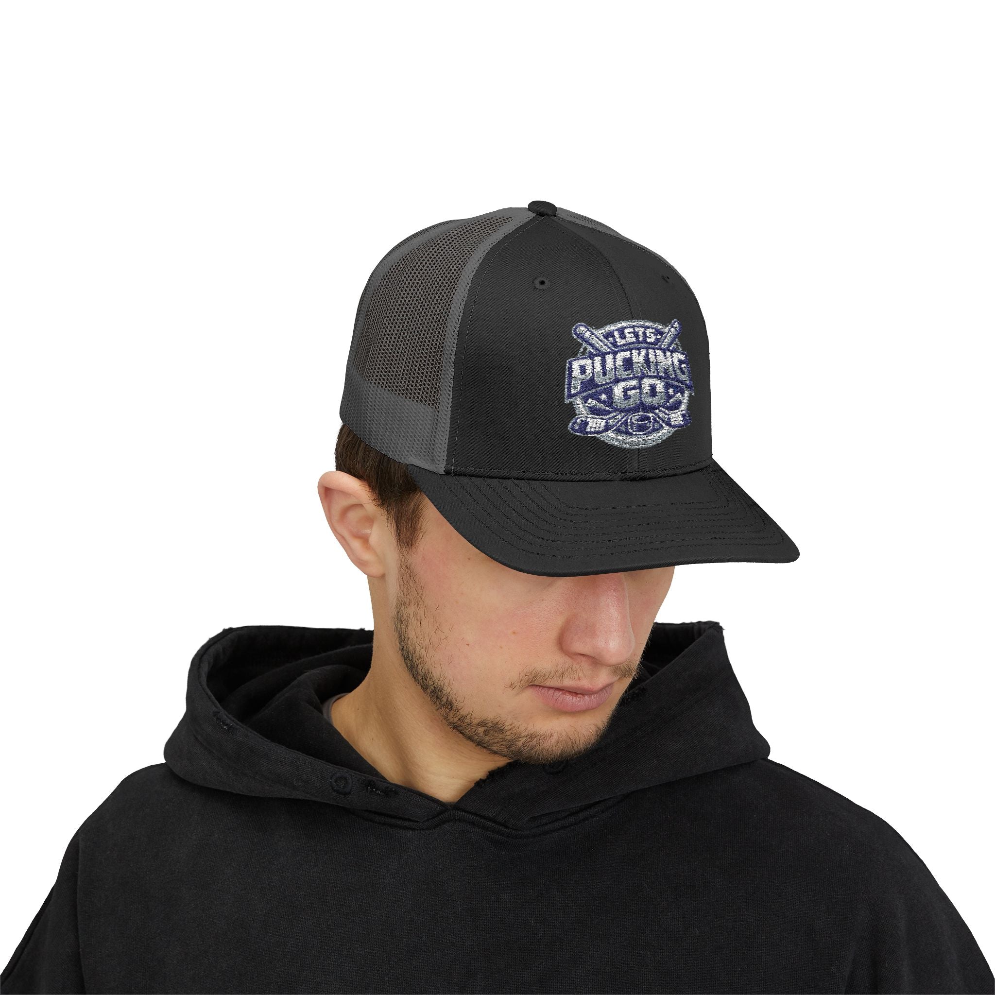Utah Mammoth Hockey Trucker Hat, Funny Hockey Snapback Cap, NHL Fan Hat, Hockey Gift for Men, LPG Hockey Apparel