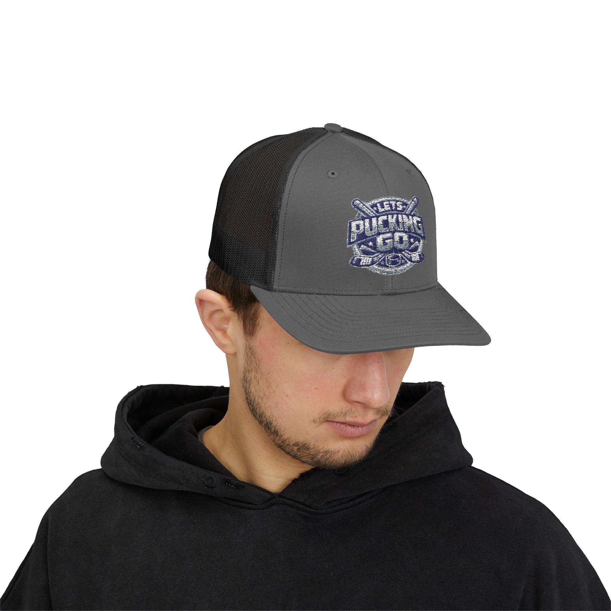 Utah Mammoth Hockey Trucker Hat, Funny Hockey Snapback Cap, NHL Fan Hat, Hockey Gift for Men, LPG Hockey Apparel